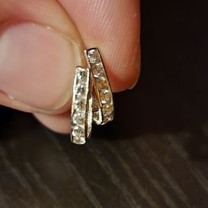 14k White gold earrings